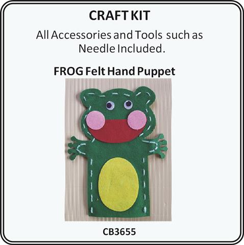 Craft Kit Frog Felt Hand Puppet