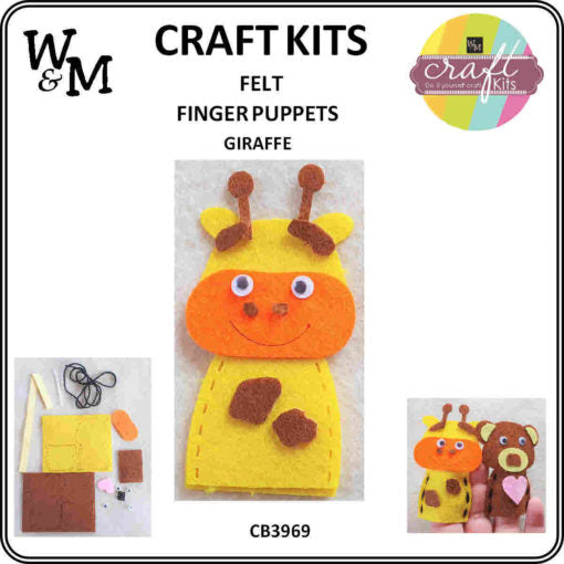 Craft Kit Felt Finger Puppet Giraffe