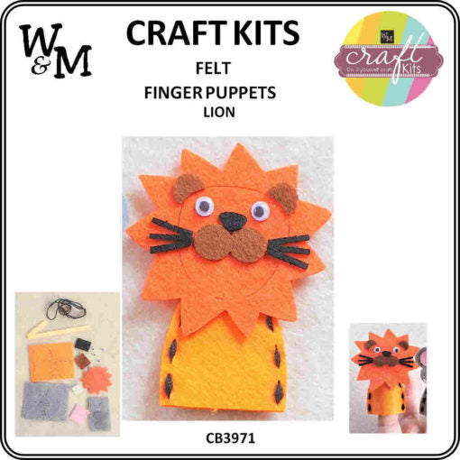 Craft Kit Felt Finger Puppet Lion