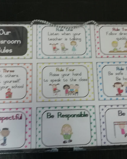 Magnetic Classroom Rules English - A2 (600x420mm)