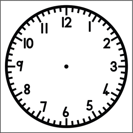 Stamp - Clock Face with minutes 4cm