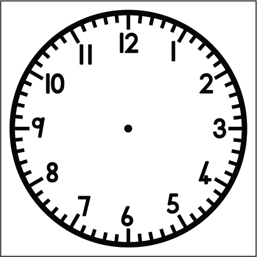 Stamp - Clock Face with minutes 4cm