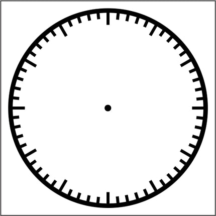 Stamp - Clock Face with minutes 4cm
