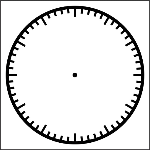 Stamp - Clock Face minutes 8cm - Edunation South Africa