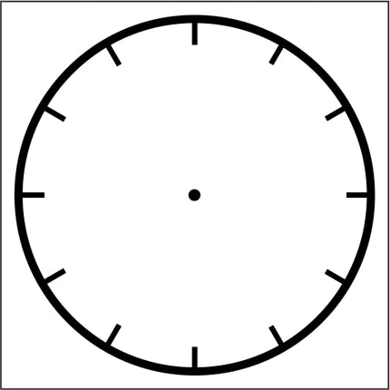 Stamp - Clock Face hours 8cm - Edunation South Africa
