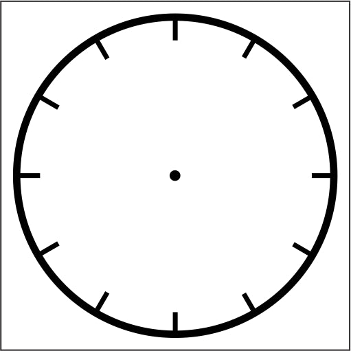 Stamp - Clock Face hours 8cm - Edunation South Africa
