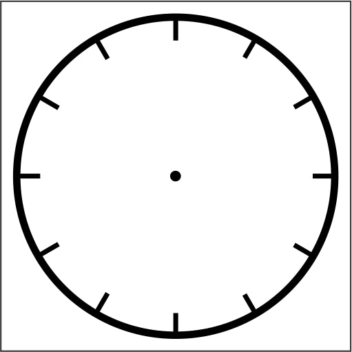 Stamp - Clock Face with minutes 4cm