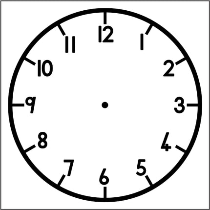 Stamp - Clock Face with minutes 4cm