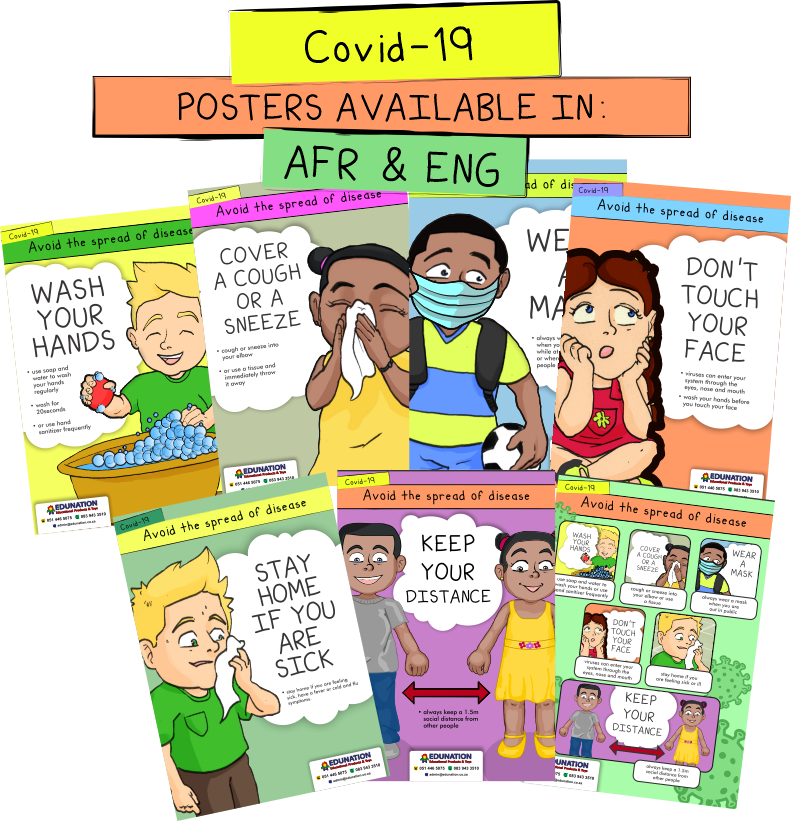 Covid-19 Posters A3 Set of 7 - Edunation South Africa