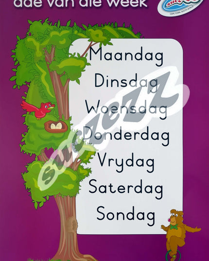 Muurkaart - Dae van die Week