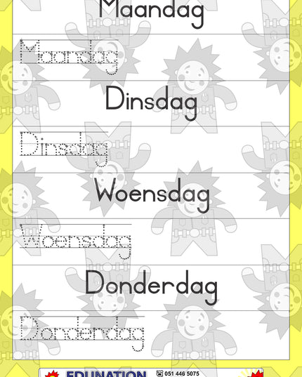 Dae van die week - Double Sided - Edunation South Africa