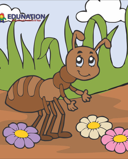 Wooden Puzzle Frame Square - 4pc Ant