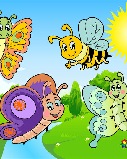 Wooden Puzzle Frame A3 - 30pc Bugs in Summer