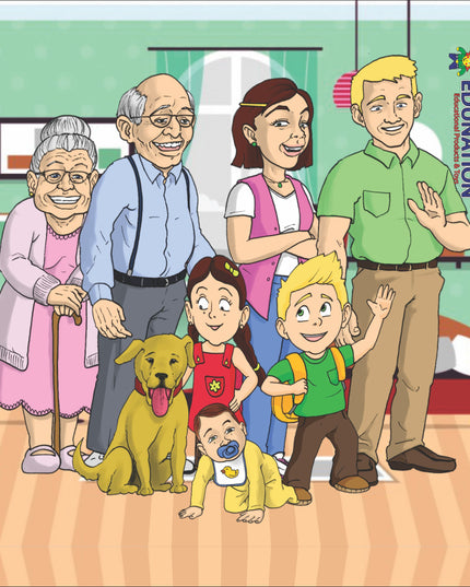 Wooden Puzzle Frame Jig - 20pc Family 1 Edunation South Africa Square Frame Puzzles