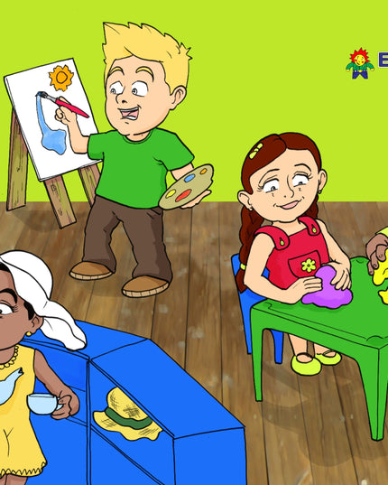 Wooden Puzzle Frame A4 - 16pc Dough & Paint Play Edunation South Africa A4 Frame Puzzles