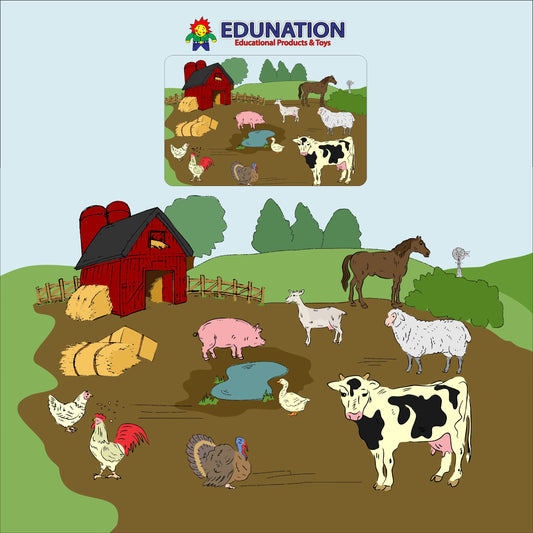 Wooden Puzzle Frame picture - 6pc Farm
