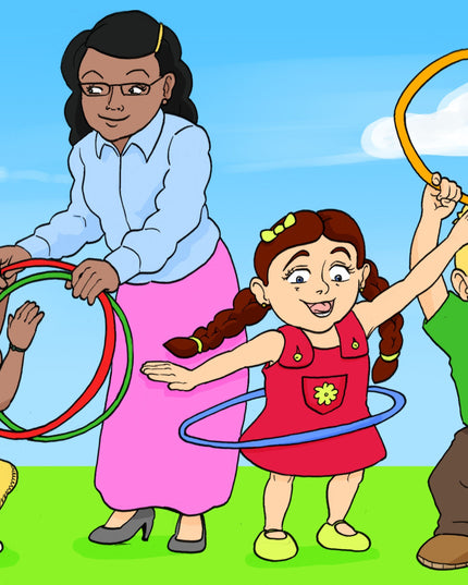 Wooden Puzzle Frame A4 - 12pc Hoola Hoop Edunation South Africa A4 Frame Puzzles