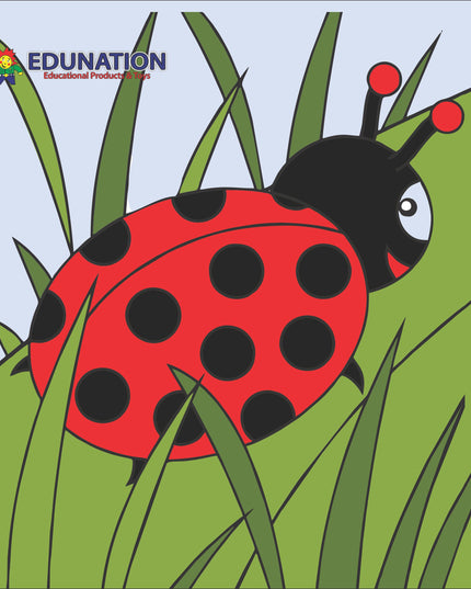 Wooden Puzzle Frame square - 8pc Ladybird Edunation South Africa Square Frame Puzzles