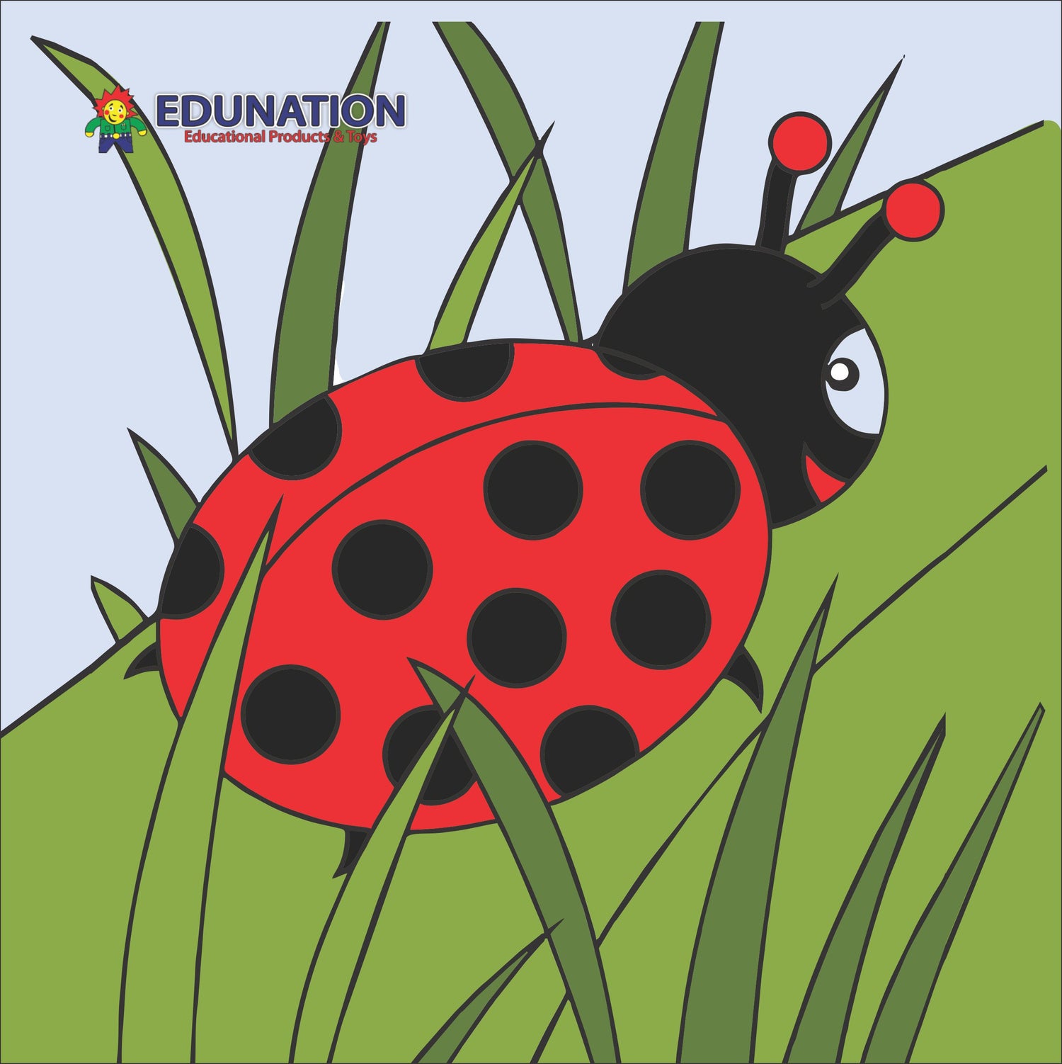 Wooden Puzzle Frame square - 8pc Ladybird Edunation South Africa Square Frame Puzzles