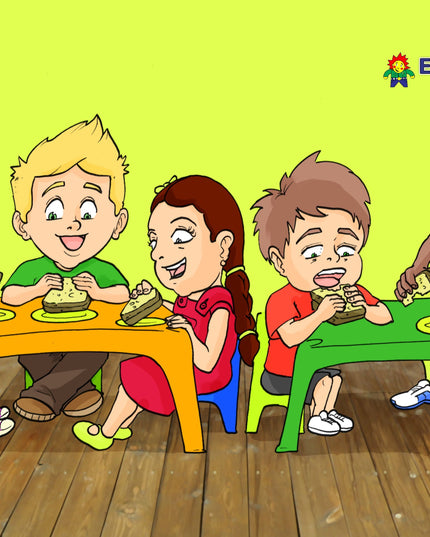 Wooden Puzzle Frame A4 - 20pc Lunch Time Edunation South Africa A4 Frame Puzzles