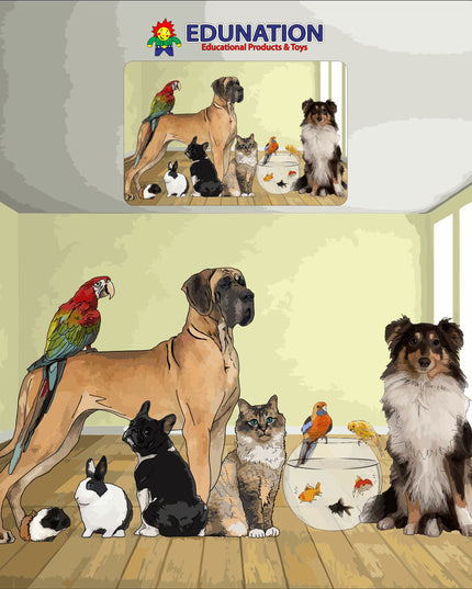 Wooden Puzzle Frame picture - 15pc Pets Edunation South Africa Square Frame Puzzles