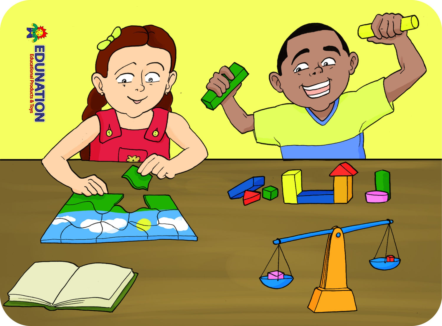 Wooden Puzzle Frame A4 - 9pc Classroom Play Edunation South Africa A4 Frame Puzzles