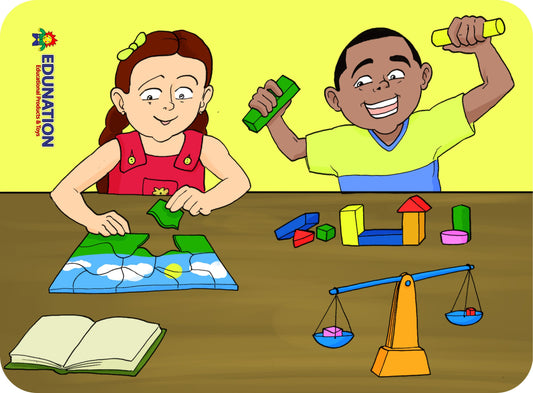Wooden Puzzle Frame A4 - 9pc Classroom Play Edunation South Africa A4 Frame Puzzles