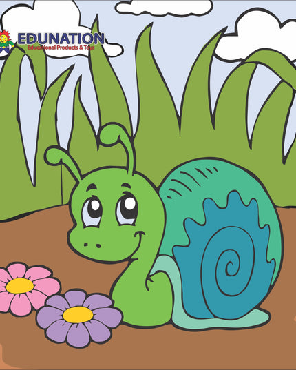 Wooden Puzzle Frame Square - 6pc Snail Edunation South Africa Square Frame Puzzles