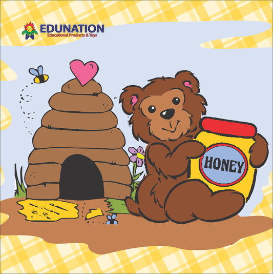 Wooden Puzzle Frame Jig - 6 pc Honey Bear