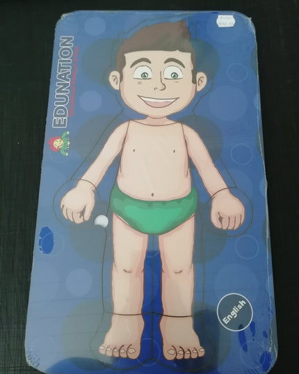 Wooden Puzzle Frame - Body Boy English