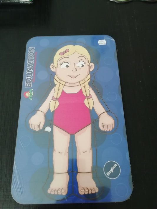 Wooden Puzzle Frame - Body Girl English