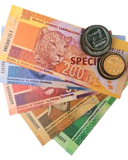 Play Money Set  20 Notes and 35 Coins