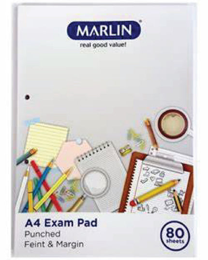 Pad Exam 80 Page A4 Punched