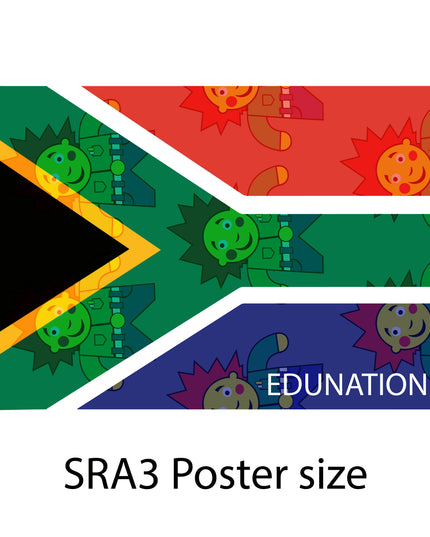 Picture South African Flag A3 Poster