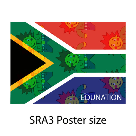 Picture South African Flag A3 Poster