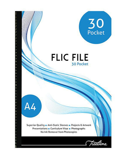 Display Flic File - A4 - Soft Cover - 30 Pockets - Flic File - Treeline