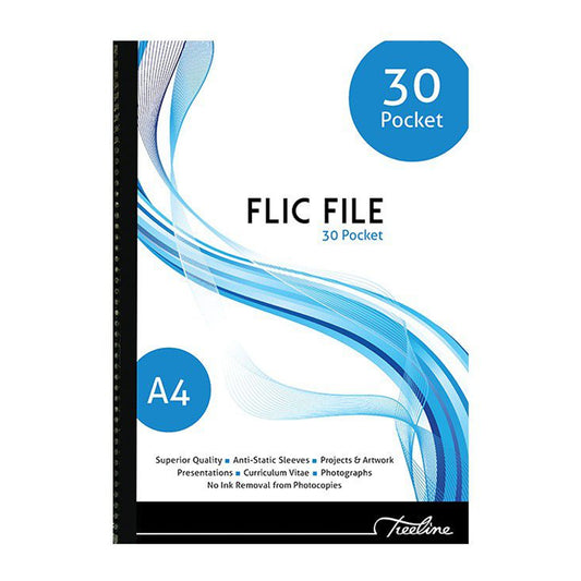 Display Flic File - A4 - Soft Cover - 30 Pockets - Flic File - Treeline