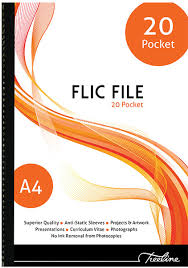 Display File Flic Display Flic File - A4 - Soft Cover - 20 Pockets - Flic File - Treelin ...