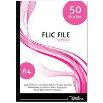 Display Flic File - A4 - Soft Cover - 50 Pockets - Flic File - Treeline