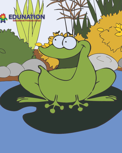 Wooden Puzzle Frame Square - 9pc Frog