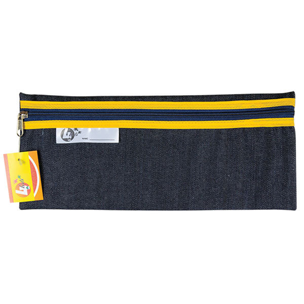 Pencil Bag - Denim 33cm Yellow