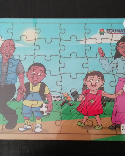 Wooden Puzzle Frame A4 - 36pc Go Home Edunation South Africa A4 Frame Puzzles