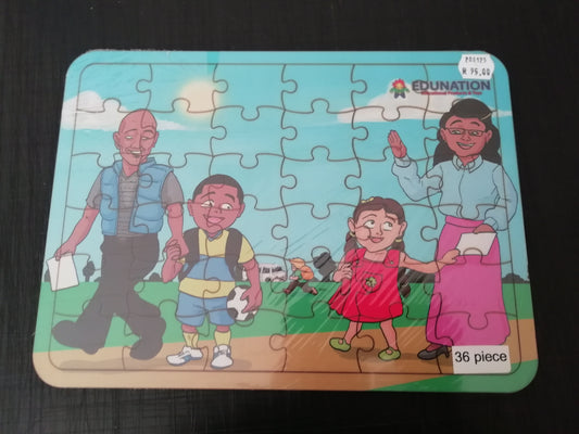 Wooden Puzzle Frame A4 - 36pc Go Home Edunation South Africa A4 Frame Puzzles