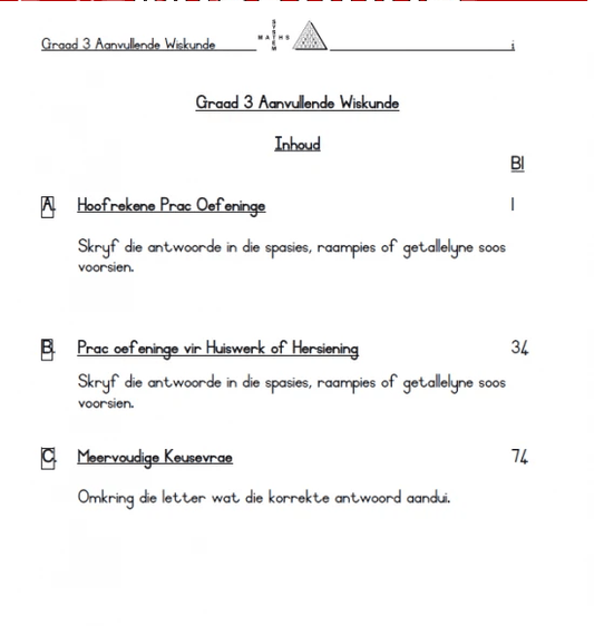 Aanvullende Wiskunde Gr 3 - Edunation South Africa