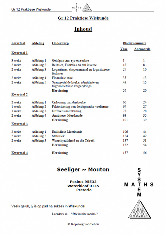 Book PracMaths Grade 12 Eng