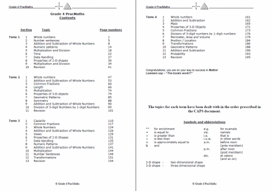 Book PracMaths Grade 4 Eng