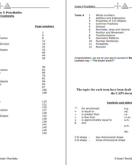 Book PracMaths Grade 5 Eng