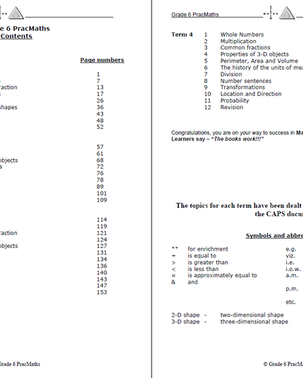 Book PracMaths Grade 6 Eng