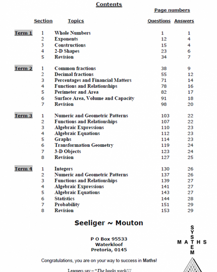Book PracMaths Grade 7 Eng