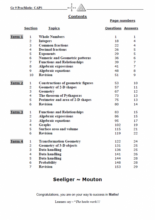 Book PracMaths Grade 9 Eng